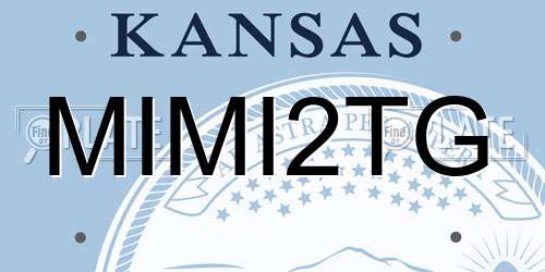 MIMI2TG Kansas License Plate