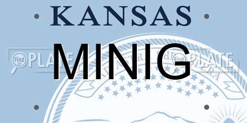 MINIG Kansas License Plate