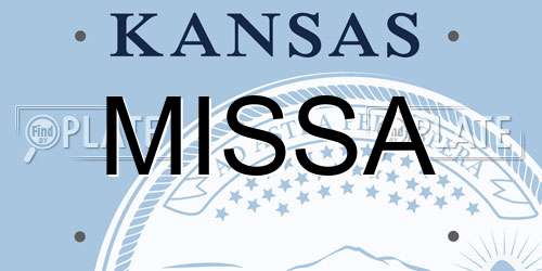 MISSA Kansas License Plate