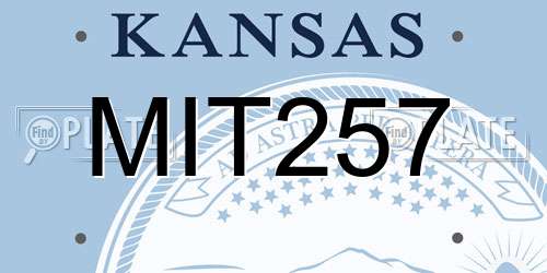 MIT257 Kansas License Plate