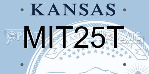 MIT25T Kansas License Plate