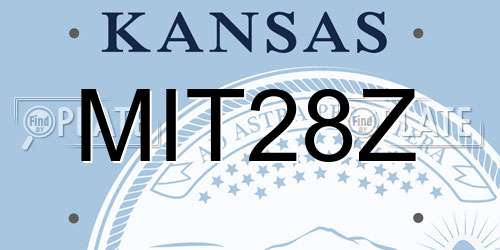 MIT28Z Kansas License Plate