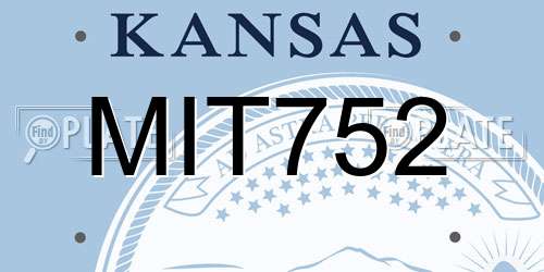 MIT752 Kansas License Plate