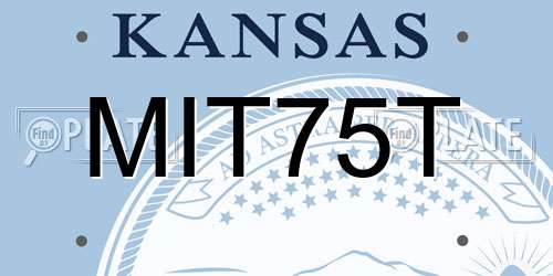 MIT75T Kansas License Plate