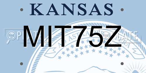 MIT75Z Kansas License Plate
