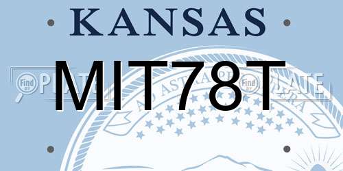 MIT78T Kansas License Plate