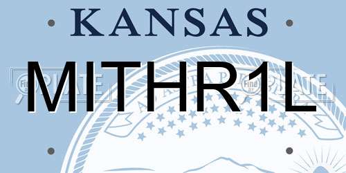 MITHR1L Kansas License Plate