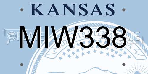 MIW338 Kansas License Plate