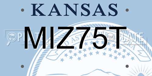 MIZ75T Kansas License Plate