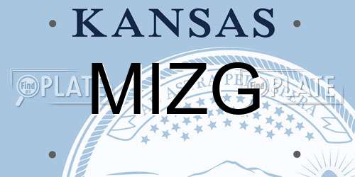 MIZG Kansas License Plate