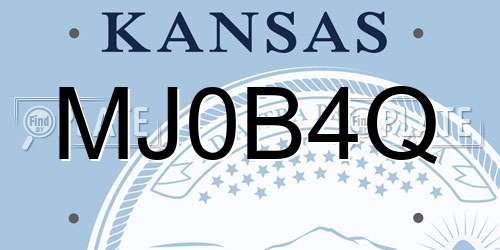MJ0B4Q Kansas License Plate