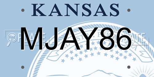 MJAY86 Kansas License Plate