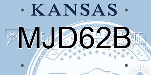 MJD62B Kansas License Plate