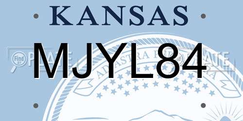 MJYL84 Kansas License Plate