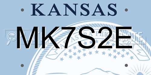 MK7S2E Kansas License Plate