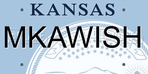 MKAWISH Kansas License Plate