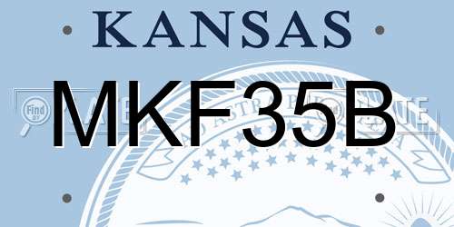 MKF35B Kansas License Plate