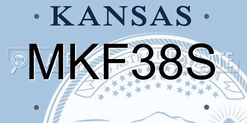 MKF38S Kansas License Plate
