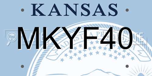 MKYF40 Kansas License Plate