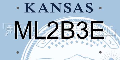 ML2B3E Kansas License Plate