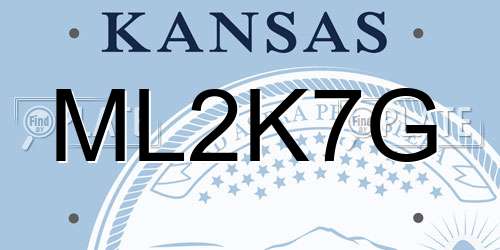 ML2K7G Kansas License Plate