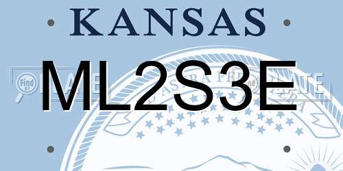 ML2S3E Kansas License Plate