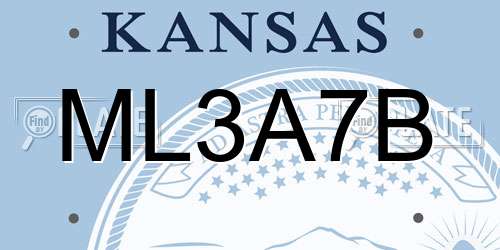 ML3A7B Kansas License Plate