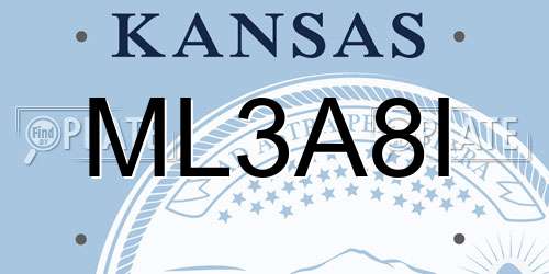ML3A8I Kansas License Plate