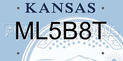 ML5B8T Kansas License Plate