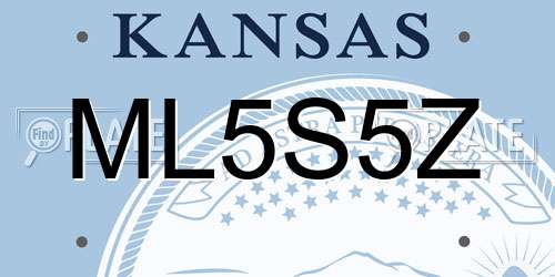 ML5S5Z Kansas License Plate