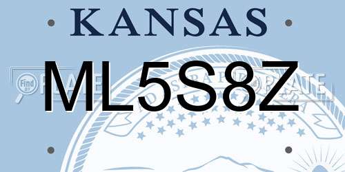 ML5S8Z Kansas License Plate