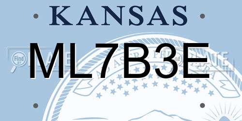 ML7B3E Kansas License Plate