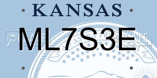 ML7S3E Kansas License Plate