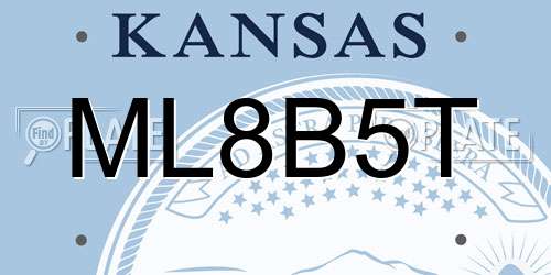 ML8B5T Kansas License Plate