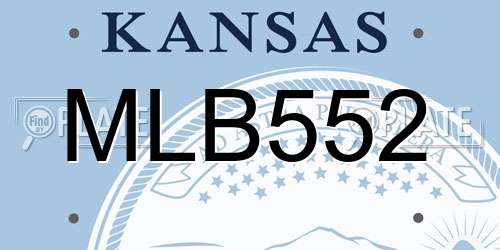 MLB552 Kansas License Plate