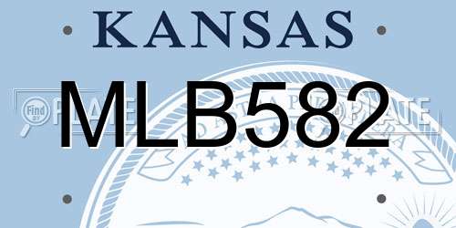 MLB582 Kansas License Plate