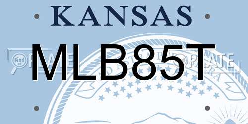 MLB85T Kansas License Plate