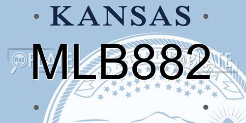 MLB882 Kansas License Plate