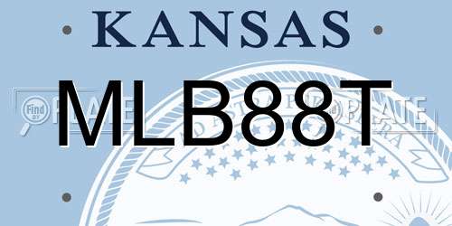 MLB88T Kansas License Plate