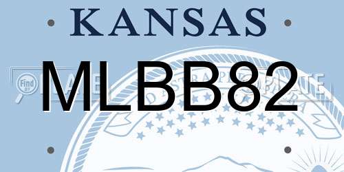 MLBB82 Kansas License Plate