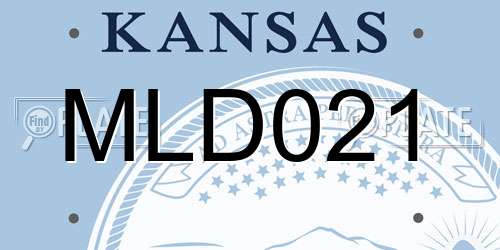 MLD021 Kansas License Plate