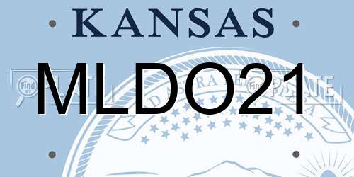 MLDO21 Kansas License Plate