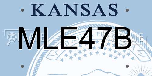 MLE47B Kansas License Plate