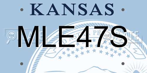 MLE47S Kansas License Plate
