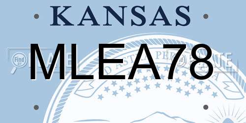 MLEA78 Kansas License Plate