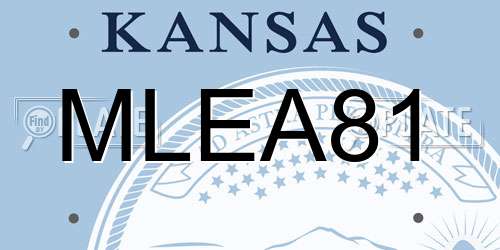 MLEA81 Kansas License Plate