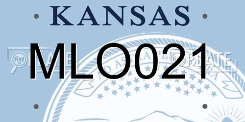 MLO021 Kansas License Plate