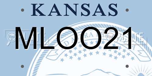 MLOO21 Kansas License Plate