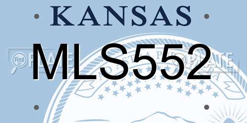 MLS552 Kansas License Plate