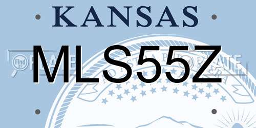 MLS55Z Kansas License Plate